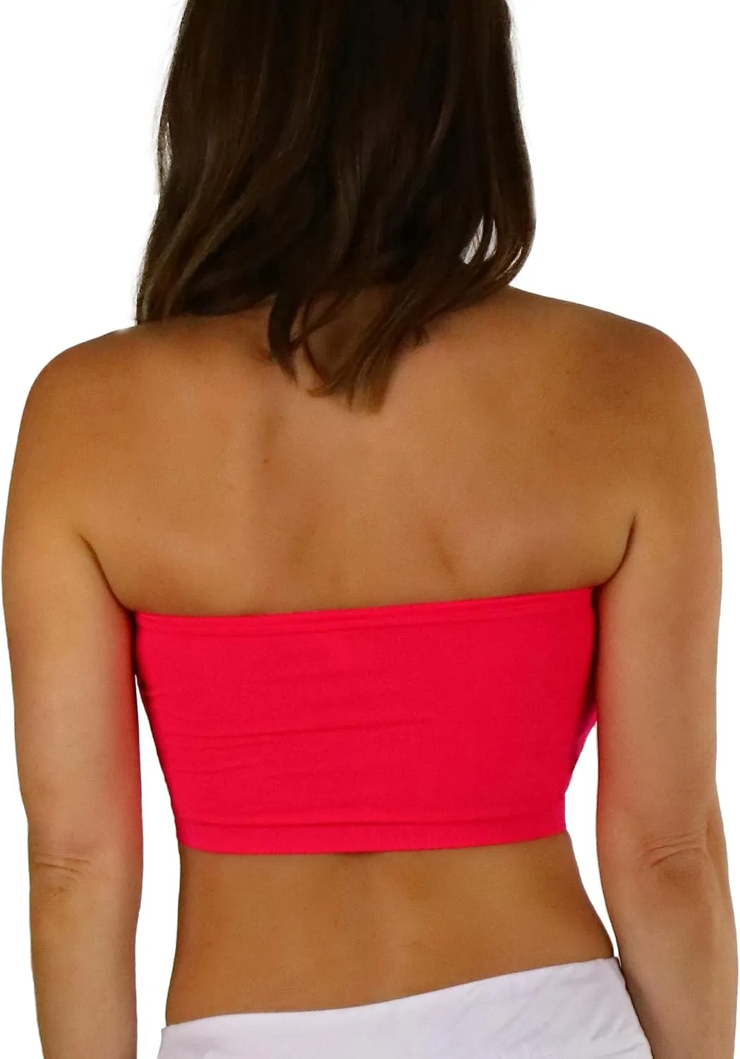 ToBeInStyle Women's Regular and Plus Size Removable Pads Ruched Bandeau Tube Bra