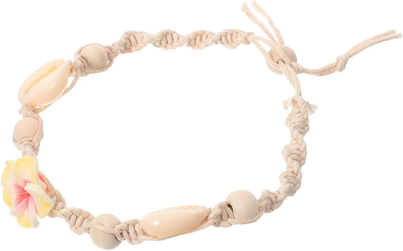 VALICLUD Bohemia Style Shell Bracelet Anklet Braided Woven Shell for Women Handmade Adjustable Bracelet for Mother Friend Wife Sister