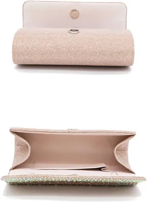 VALICLUD Elegant Rhinestone Evening Bag Chain Bag Fashion Clutch Purse for Wedding Party Evening Events