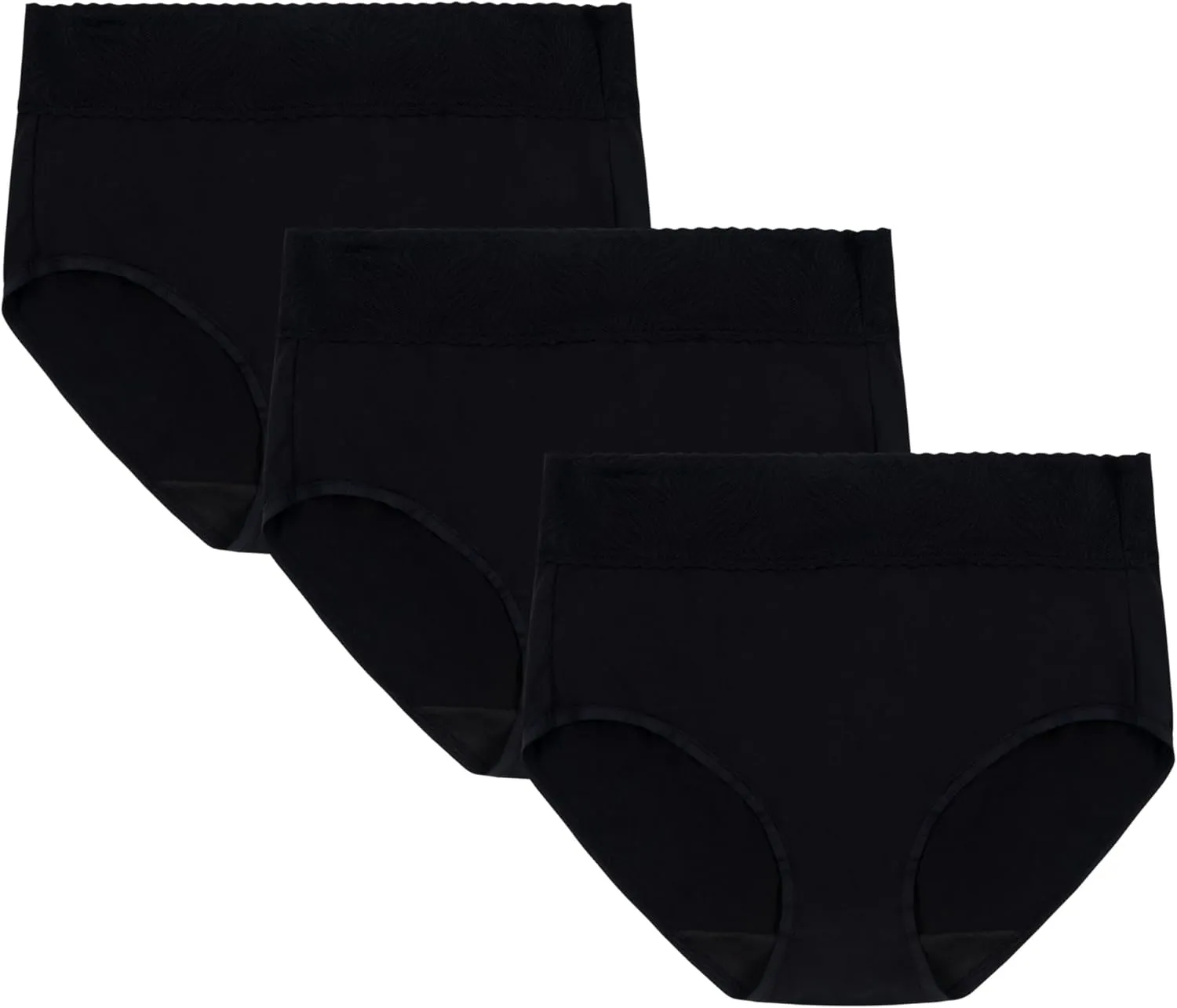 Vanity Fair Women's Effortless Panties for Everyday Wear, Buttery Soft Fabric & Lace