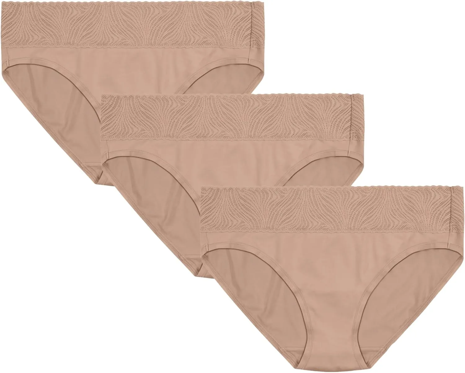 Vanity Fair Women's Effortless Panties for Everyday Wear, Buttery Soft Fabric & Lace