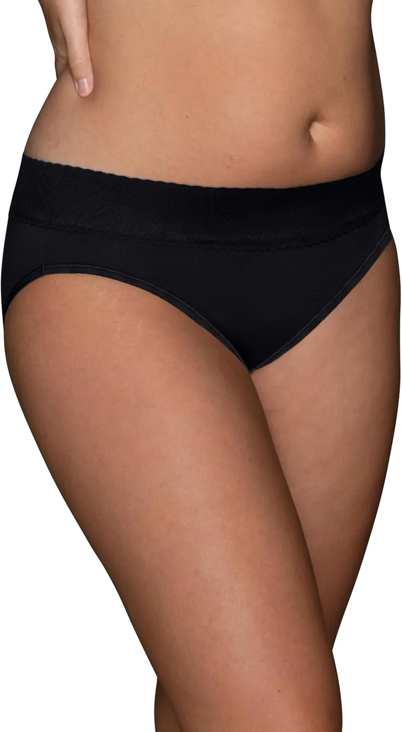Vanity Fair Women's Effortless Panties for Everyday Wear, Buttery Soft Fabric & Lace