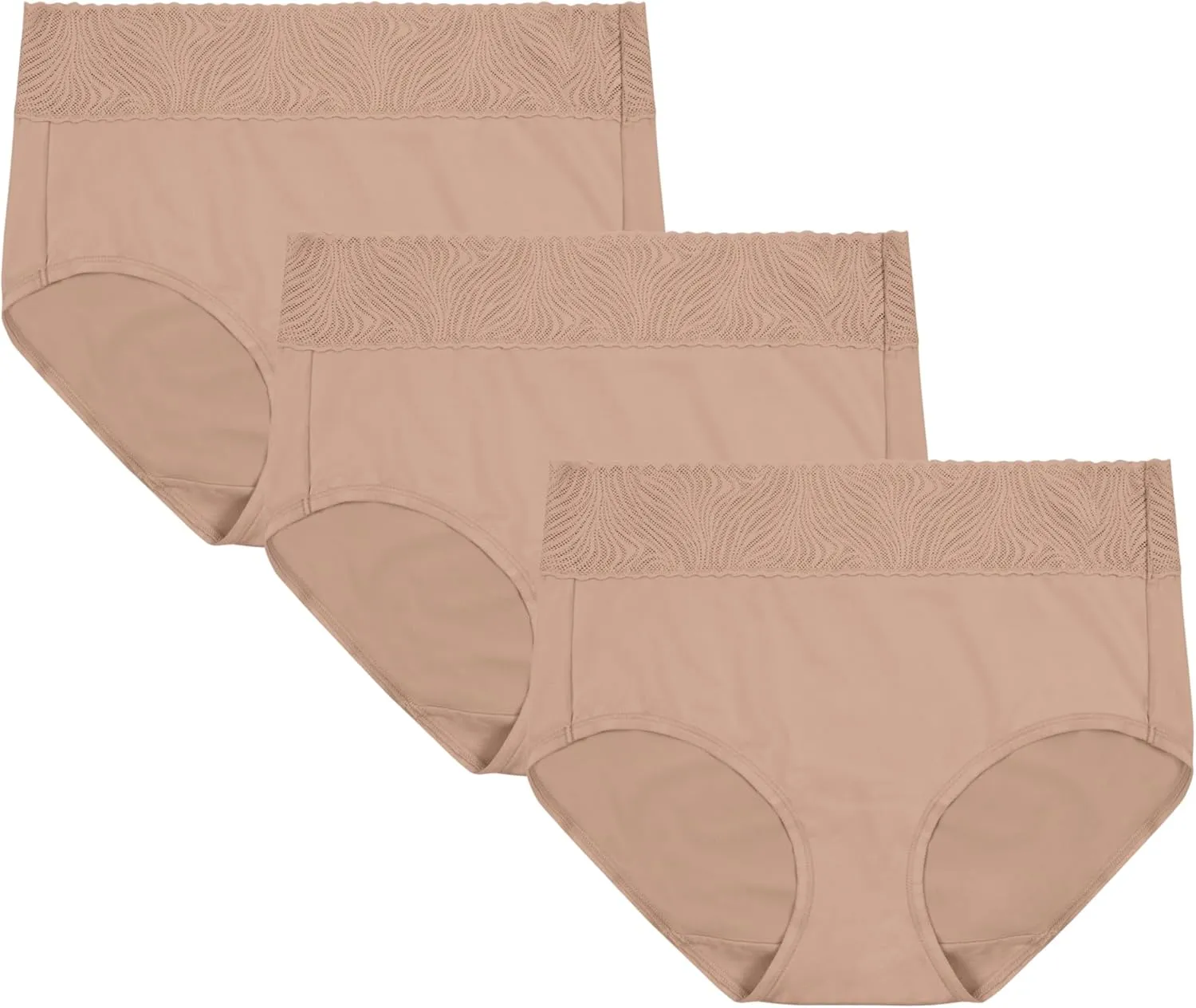 Vanity Fair Women's Effortless Panties for Everyday Wear, Buttery Soft Fabric & Lace