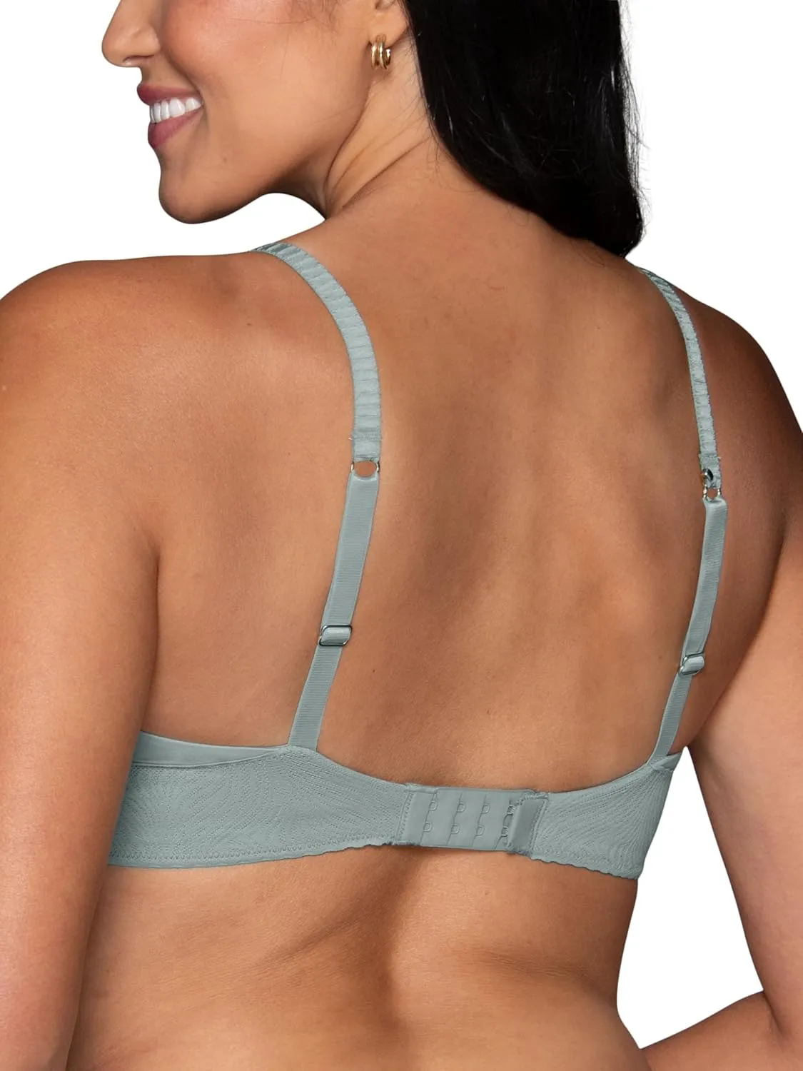 Vanity Fair Women's Effortless Wireless Bra, Buttery Soft Fabric & Lightweight Memory Foam Cups up to DD