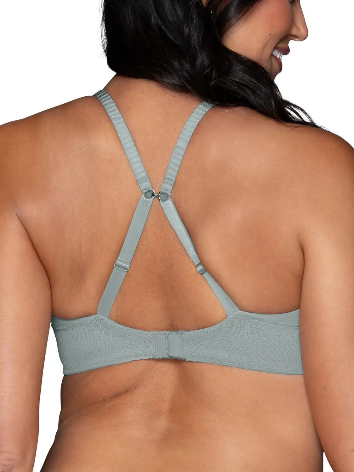Vanity Fair Women's Effortless Wireless Bra, Buttery Soft Fabric & Lightweight Memory Foam Cups up to DD