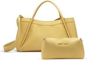 Vegan Leather Tote Bag for Women, Hobo Shoulder Bag, Crossbody Handbag with Matching Purse, Stylish Versatile