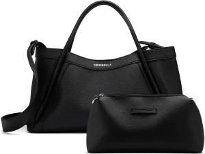 Vegan Leather Tote Bag for Women, Hobo Shoulder Bag, Crossbody Handbag with Matching Purse, Stylish Versatile