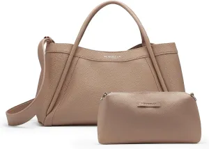 Vegan Leather Tote Bag for Women, Hobo Shoulder Bag, Crossbody Handbag with Matching Purse, Stylish Versatile