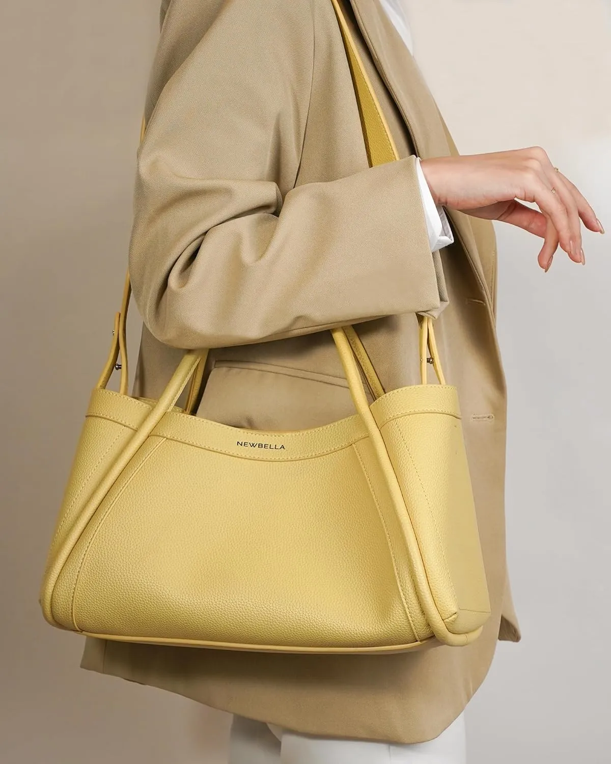 Vegan Leather Tote Bag for Women, Hobo Shoulder Bag, Crossbody Handbag with Matching Purse, Stylish Versatile