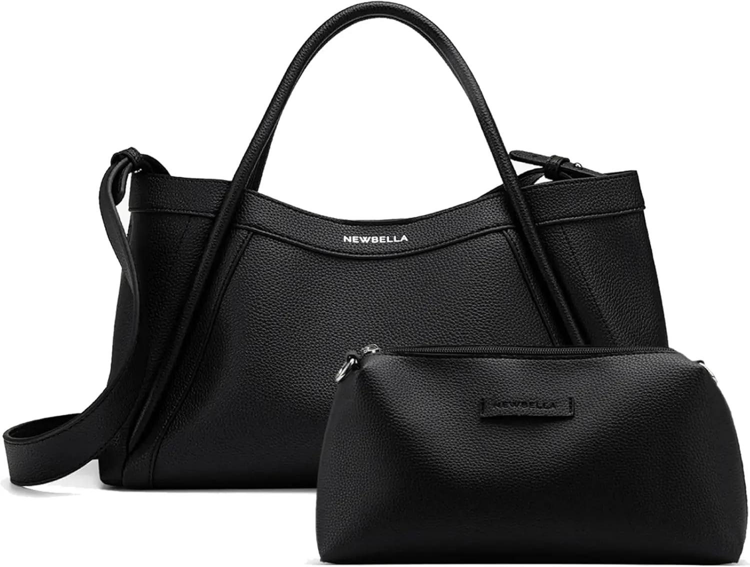 Vegan Leather Tote Bag for Women, Hobo Shoulder Bag, Crossbody Handbag with Matching Purse, Stylish Versatile