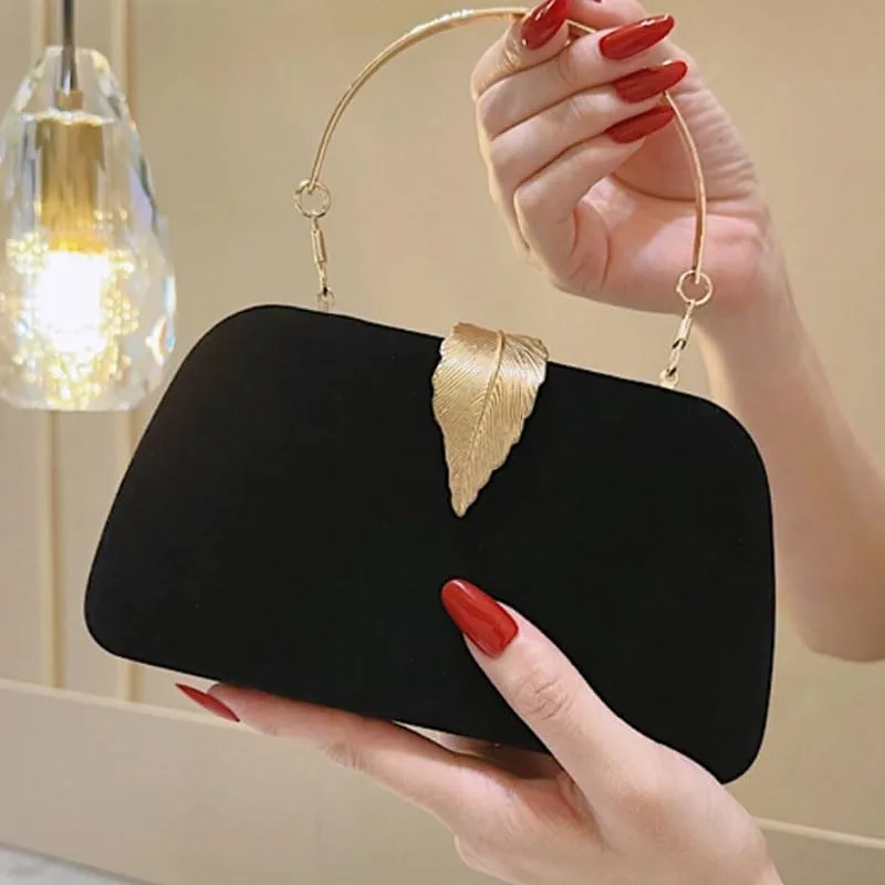 Velvet Women Evening Bag French Versatile Clutch Purses