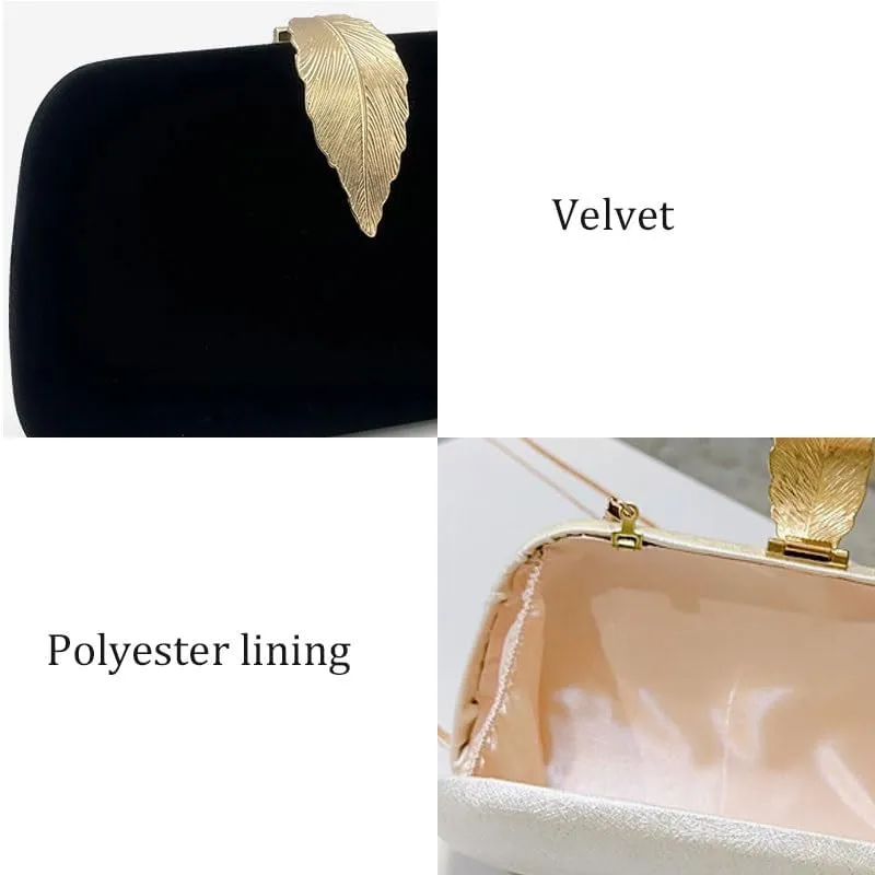 Velvet Women Evening Bag French Versatile Clutch Purses