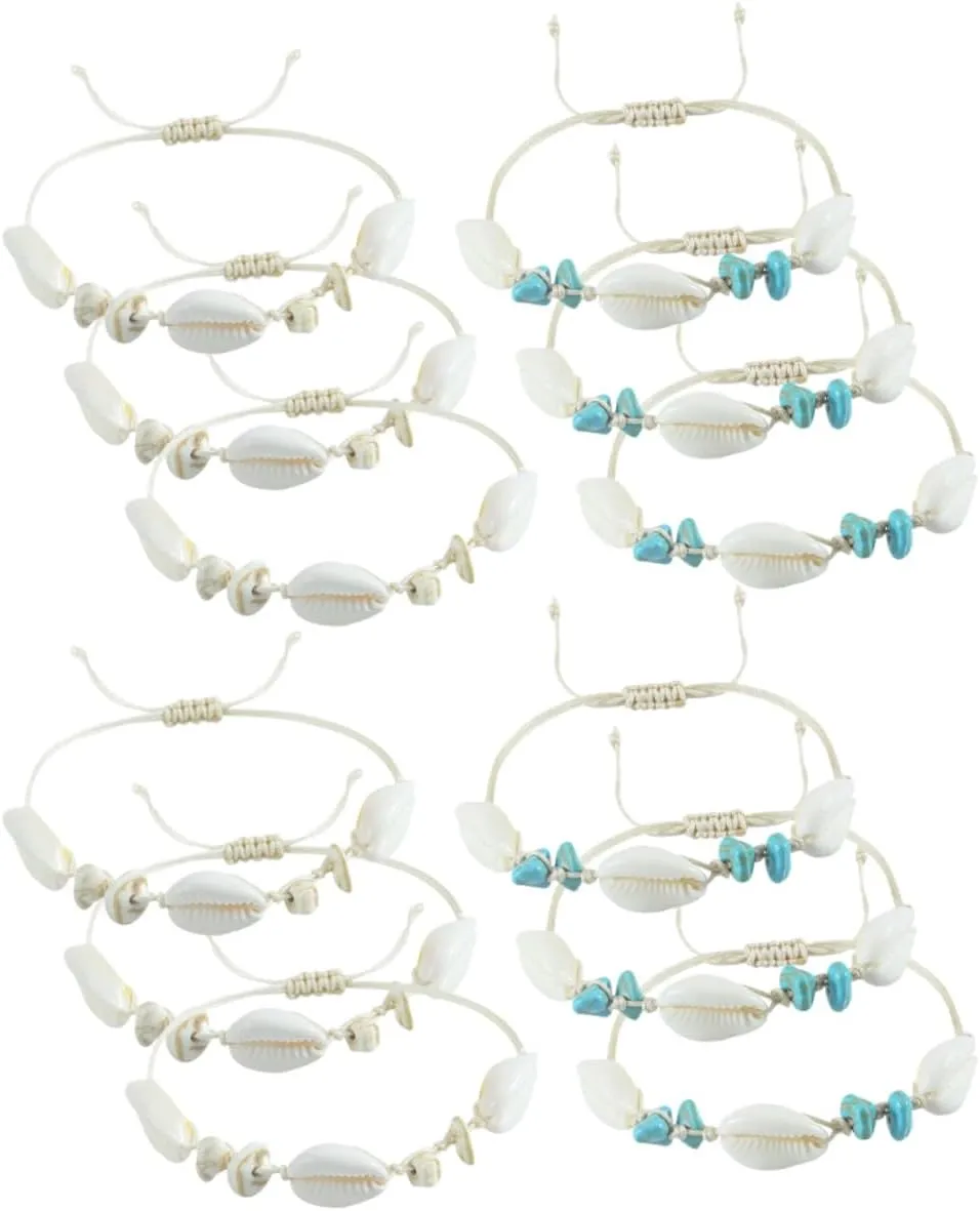 Versatile Shell Bracelet Anklet Set for Women Summer Beach Jewelry Braid Bracelet Decorative Chain