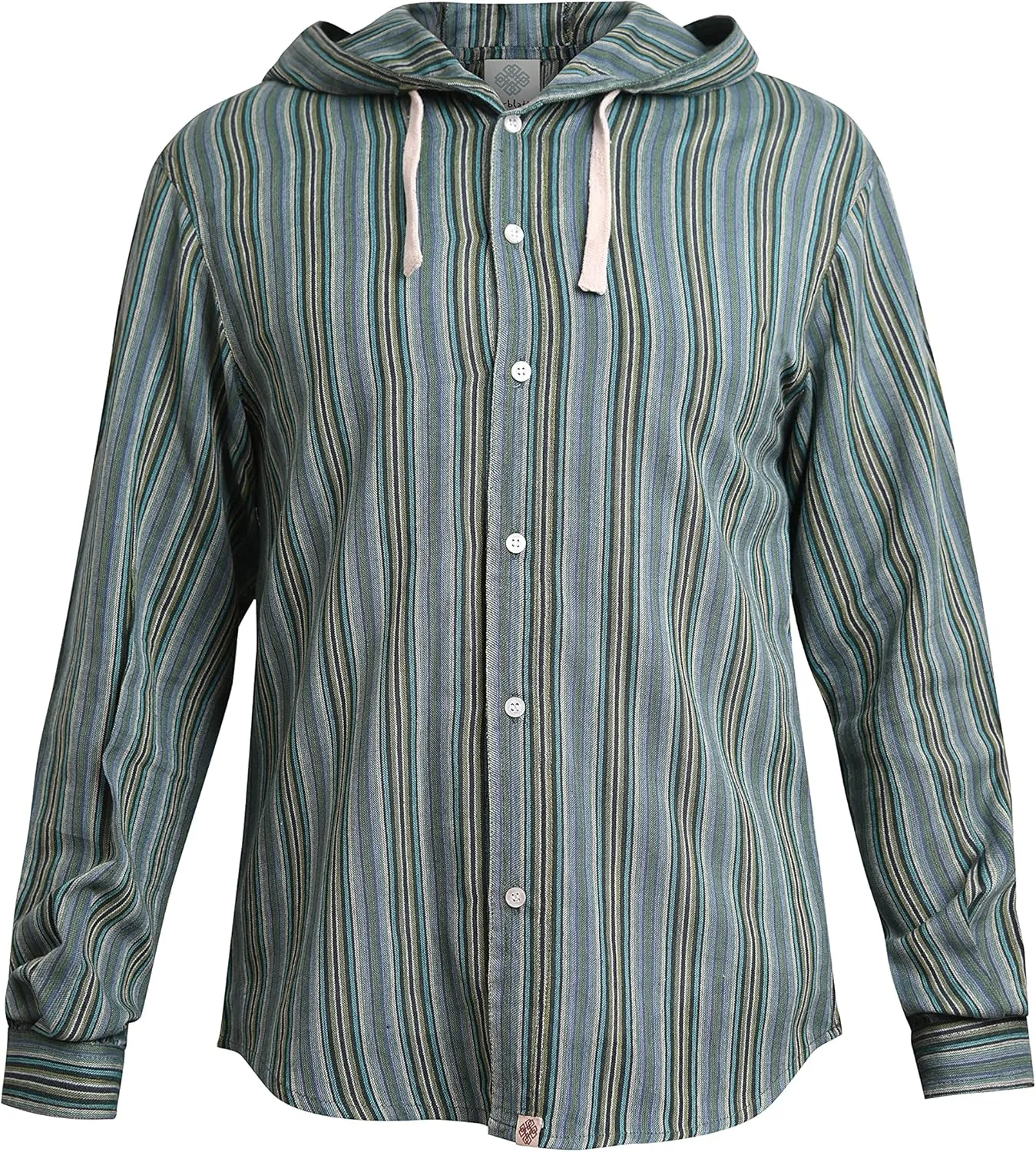 virblatt - Beach Shirts for Men | Cotton | Hippie Shirts Boho Summer Shirts for Men | Hooded | Cotton Shirt Casual Kurta