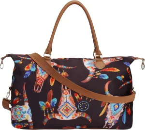 Weekender Bag Duffle Bag For Women Large Travel Tote Bag Overnight Weekend Bags With Shoulder Strap Cow Leopard Atzec