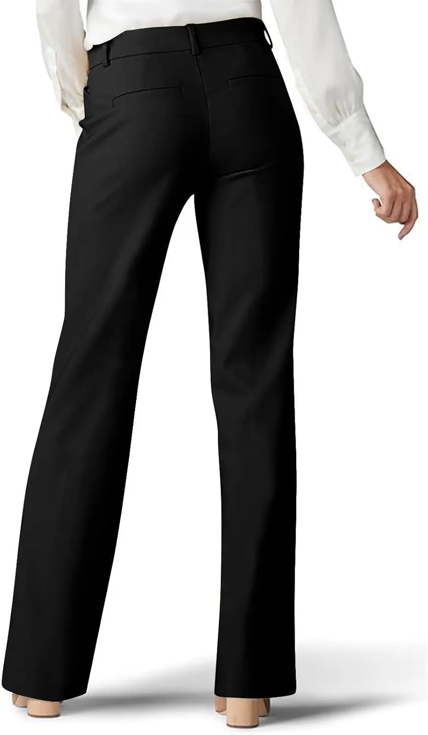 Women Dress Pants Flare Leggings Work Office Pant Wide Leg Slacks High Waist Bootcut Business Trousers Bottoms Clothes