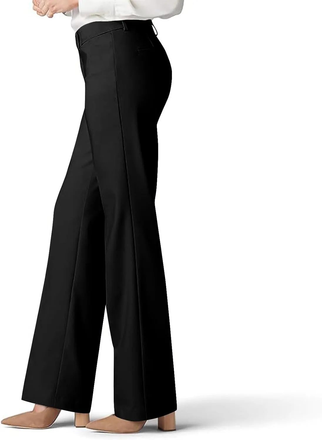 Women Dress Pants Flare Leggings Work Office Pant Wide Leg Slacks High Waist Bootcut Business Trousers Bottoms Clothes