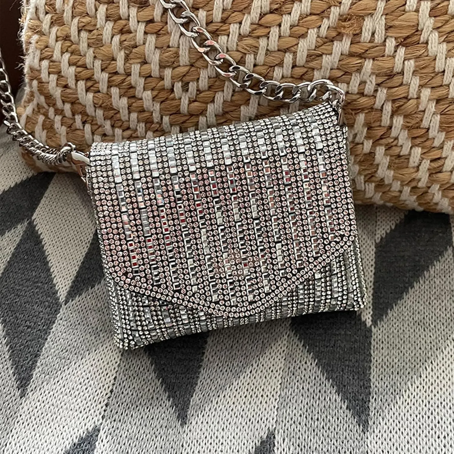 Women Evening Bag Purse Detachable Chain Elegant Shoulder Bags Handbag Tote Luxury Crossbody Clutch Party Purse