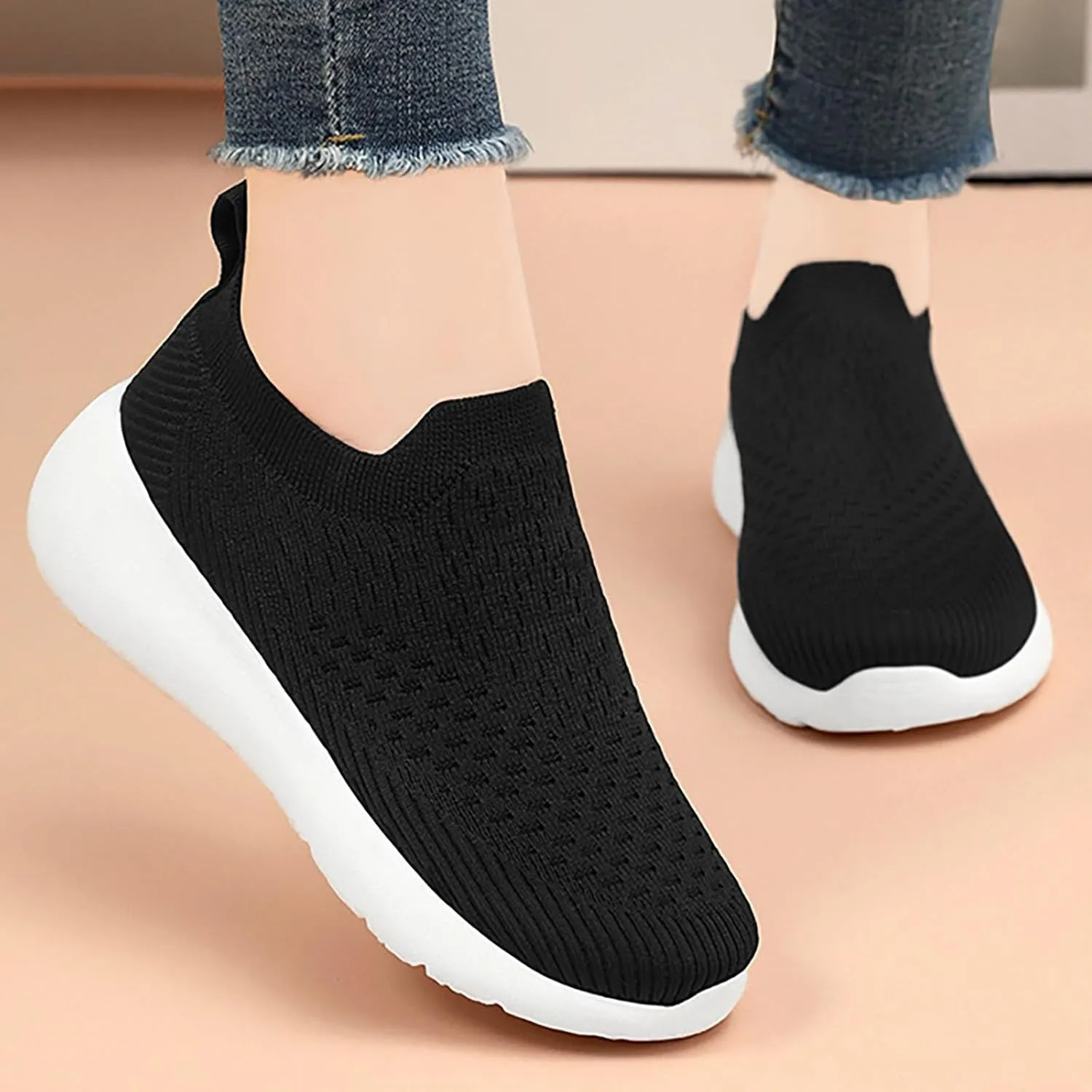 Women Flat Shoes Slip-On Loafers Breathable Shoes Arch Support Soft Orthopedic Shoes Sneakers Slip on Flats Loafers