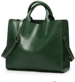 Women Handbags Shoulder Bags, Satchel Tote Bag, Leather Tote Bag Women Handbag Designer Shoulder Bags Fashion Ladies Crossbody Bag Large (Color : Green, Size : 32x11x27cm)