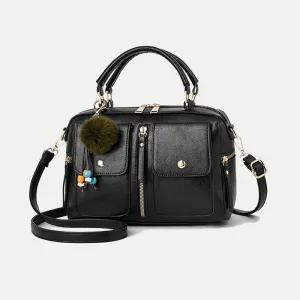 Women Handbags Shoulder Bags, Satchel Tote Bag, Luxury Pu Leather Shoulder Bags For Women Retro Large Capacity Crossbody Bag Pillow Shaped Multi-Pocket Handbag Totes