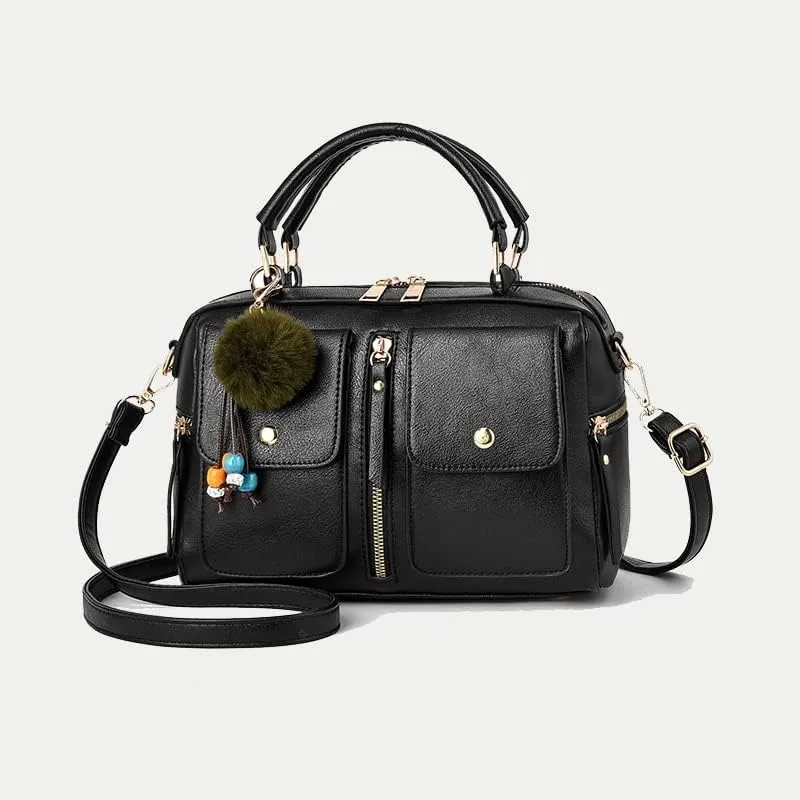 Women Handbags Shoulder Bags, Satchel Tote Bag, Luxury Pu Leather Shoulder Bags For Women Retro Large Capacity Crossbody Bag Pillow Shaped Multi-Pocket Handbag Totes