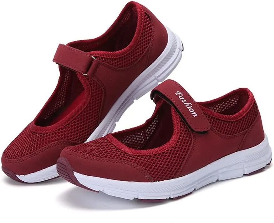 Women Mesh Sneakers Summer Slip On Sandals Orthopedic Sandals With Arch Support Comfortable Wide Width Walking Shoes