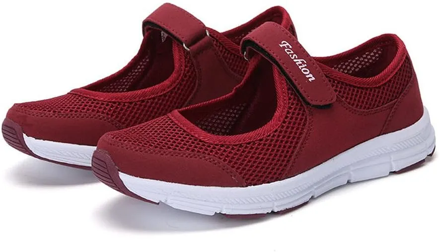 Women Mesh Sneakers Summer Slip On Sandals Orthopedic Sandals With Arch Support Comfortable Wide Width Walking Shoes