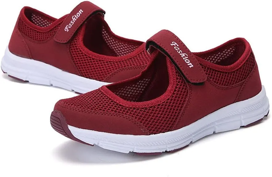 Women Mesh Sneakers Summer Slip On Sandals Orthopedic Sandals With Arch Support Comfortable Wide Width Walking Shoes