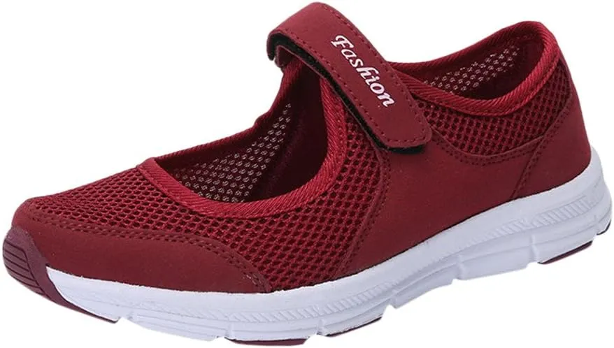 Women Mesh Sneakers Summer Slip On Sandals Orthopedic Sandals With Arch Support Comfortable Wide Width Walking Shoes