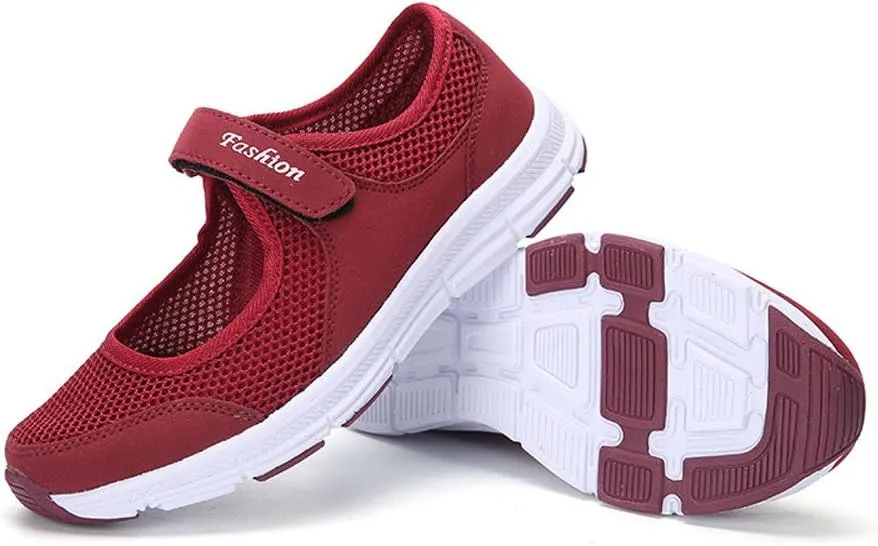 Women Mesh Sneakers Summer Slip On Sandals Orthopedic Sandals With Arch Support Comfortable Wide Width Walking Shoes