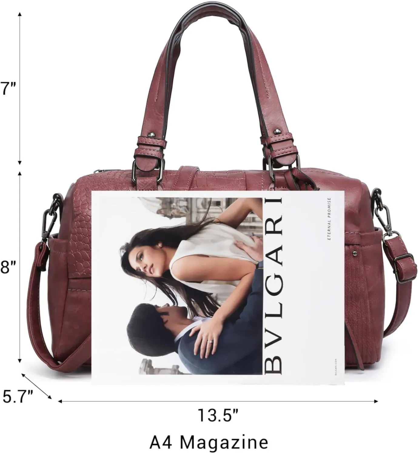 Women Soft Vegan Leather Barrel Bags Large Hobo Top Handle Work Totes Satchel Handbags Shoulder Purse (Coffee)