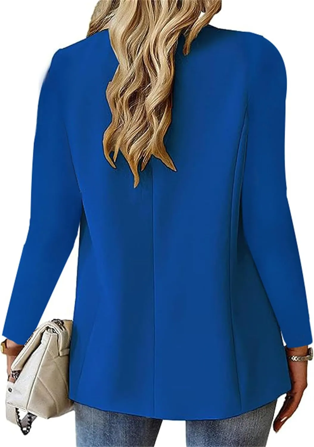 Womens Blazers Casual One Button Blazer Dressy Suit Jackets Long Sleeve Open Front Blazer with Pockets Fall Outfits