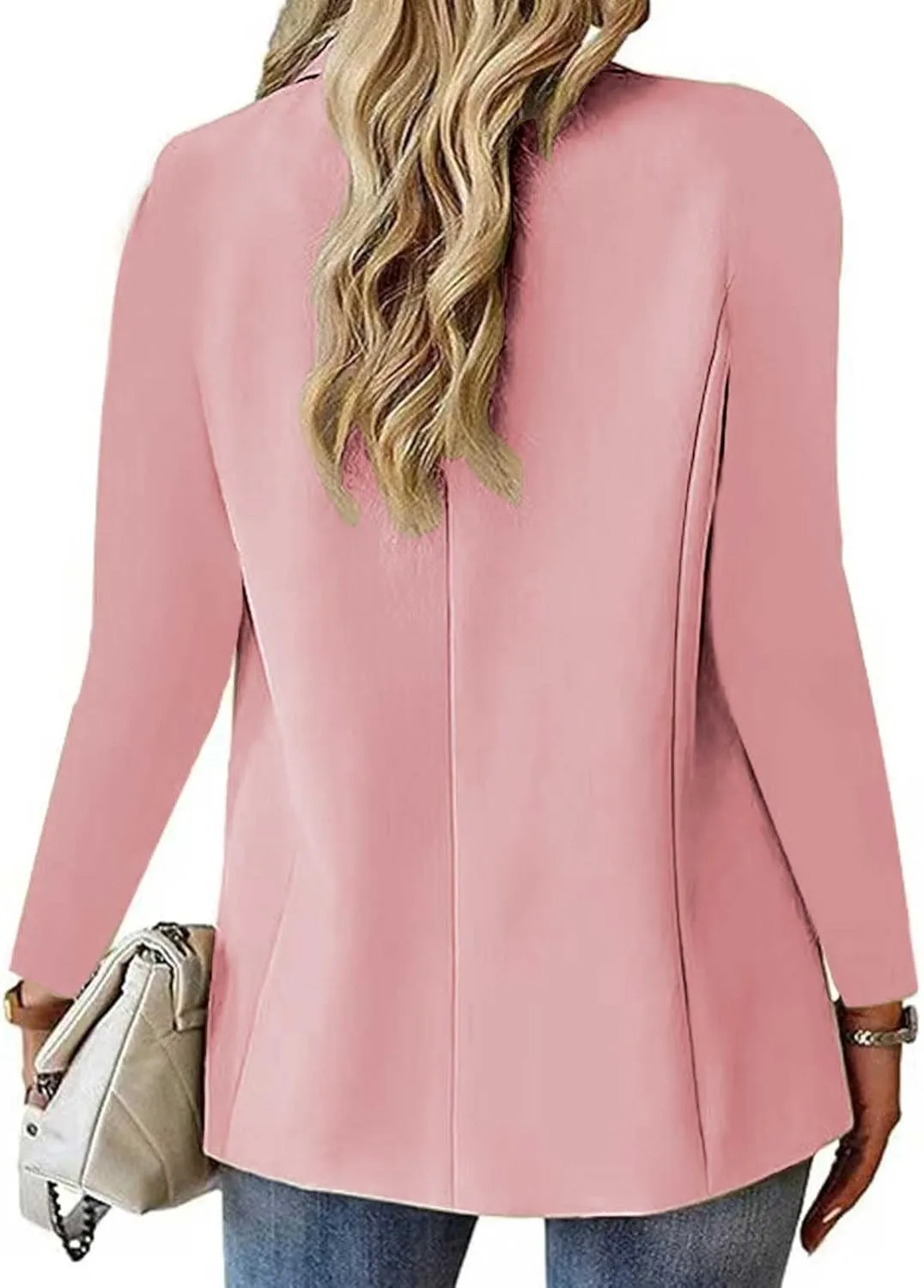 Womens Blazers Casual One Button Blazer Dressy Suit Jackets Long Sleeve Open Front Blazer with Pockets Fall Outfits