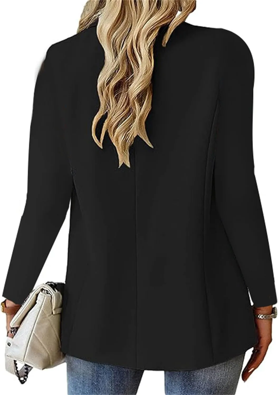Womens Blazers Casual One Button Blazer Dressy Suit Jackets Long Sleeve Open Front Blazer with Pockets Fall Outfits