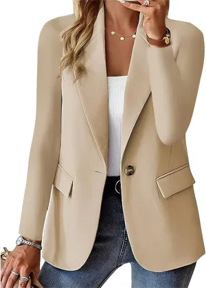 Womens Casual Blazers Business Casual Dressy Long Sleeve Jackets Lightweight Blazer Spring Summer Cardigan Work Suit