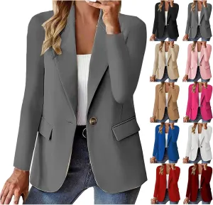 Womens Casual Blazers Business Casual Dressy Long Sleeve Jackets Lightweight Blazer Spring Summer Cardigan Work Suit