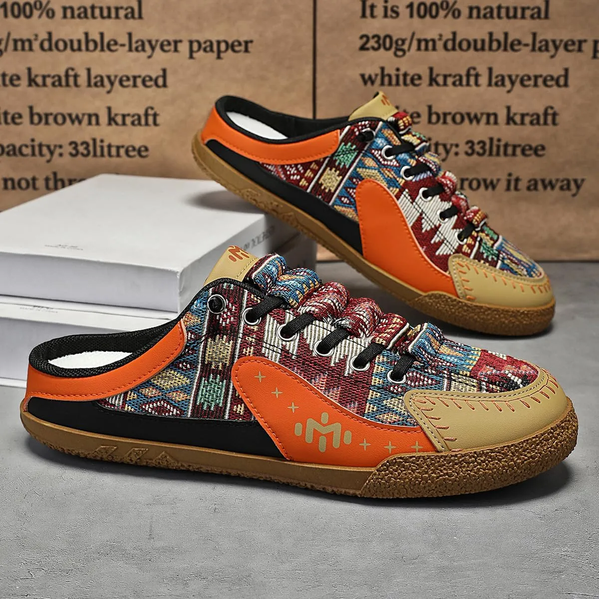 Women's Casual Canvas Loafers Slip On Sneakers - Embroidered Ethnic Style Comfort Walking Shoes