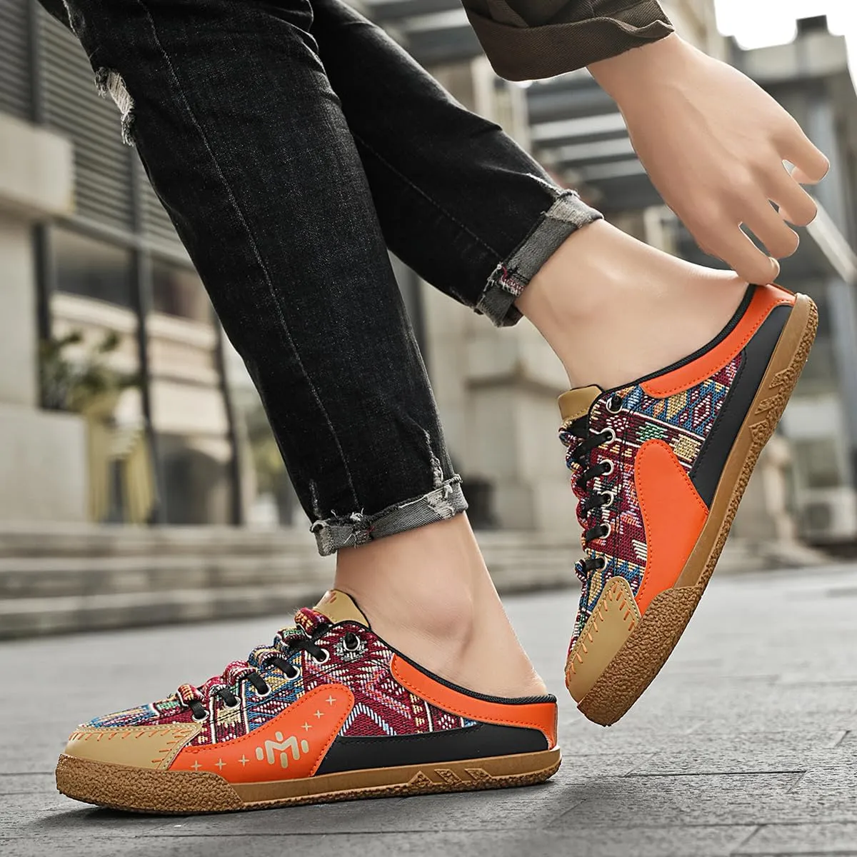 Women's Casual Canvas Loafers Slip On Sneakers - Embroidered Ethnic Style Comfort Walking Shoes