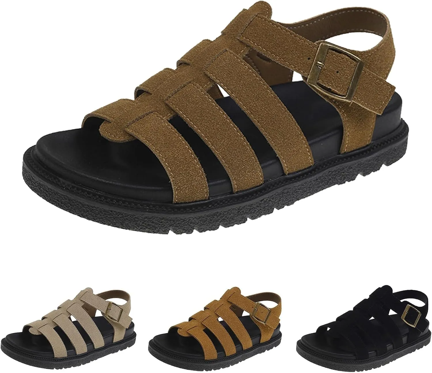 Women's Entry Ankle Wrap Sandal with Comfort Wind With Roman Shoes Wide Widths Available Fisherman SandalS