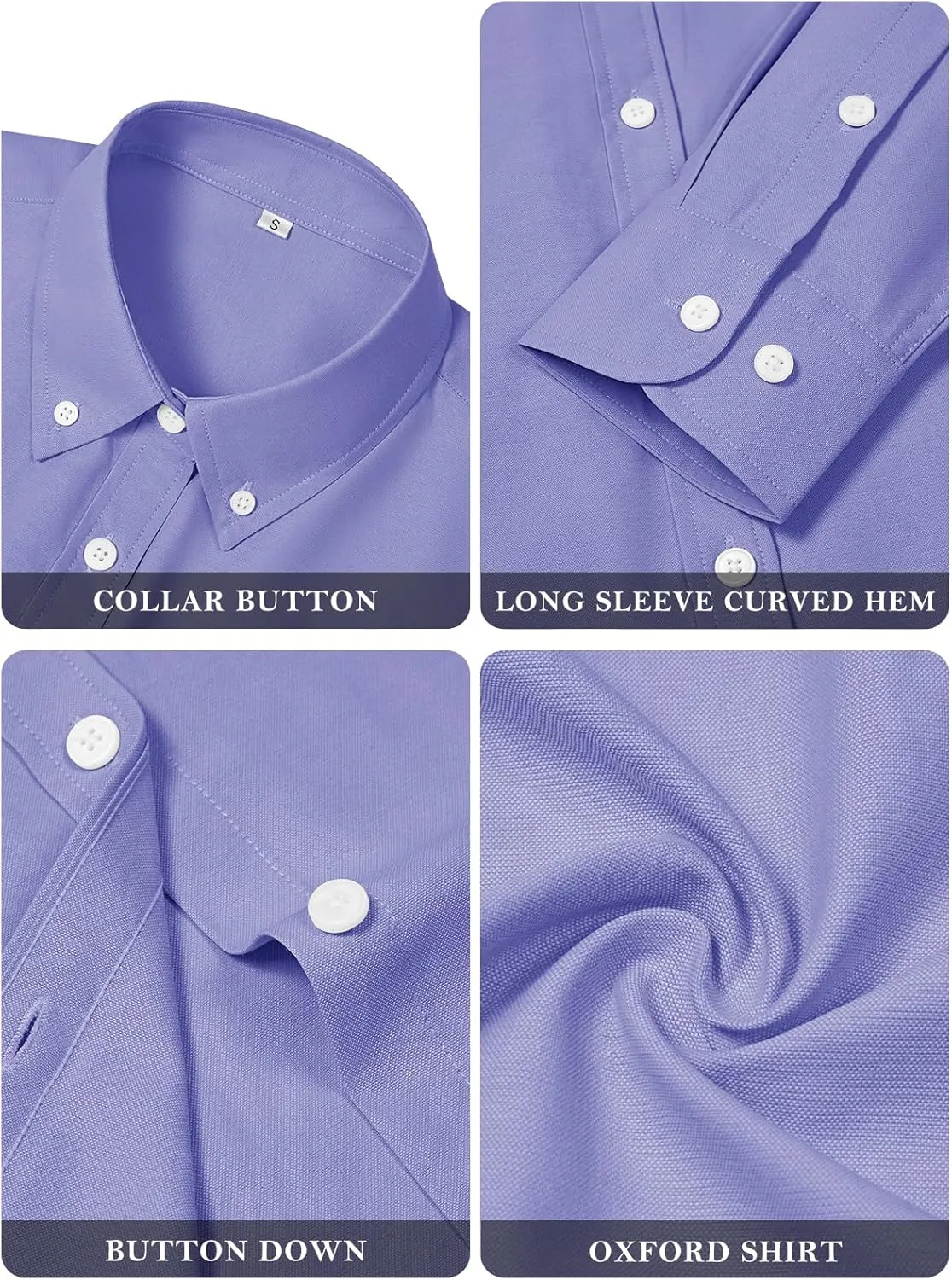Womens Oxford Shirts Button Down Shirts Cotton Dress Shirts Long Sleeve Collared Work Office Blouses Tunic Tops