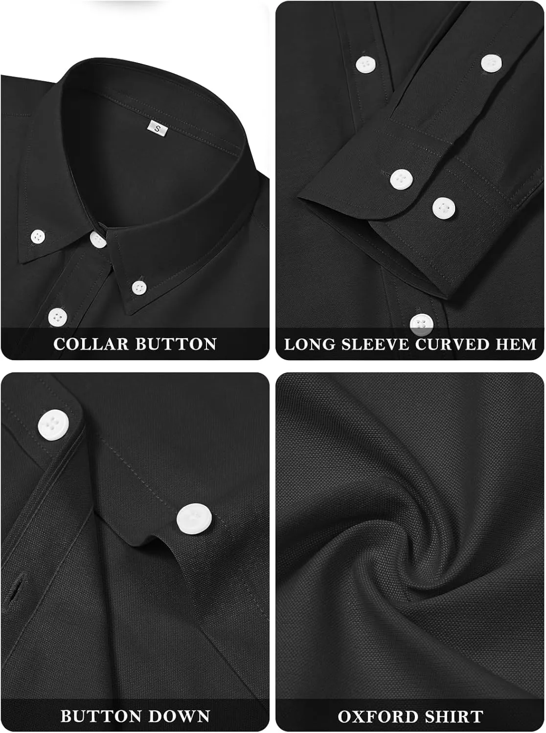 Womens Oxford Shirts Button Down Shirts Cotton Dress Shirts Long Sleeve Collared Work Office Blouses Tunic Tops