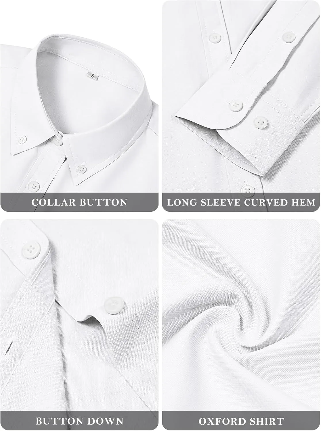 Womens Oxford Shirts Button Down Shirts Cotton Dress Shirts Long Sleeve Collared Work Office Blouses Tunic Tops