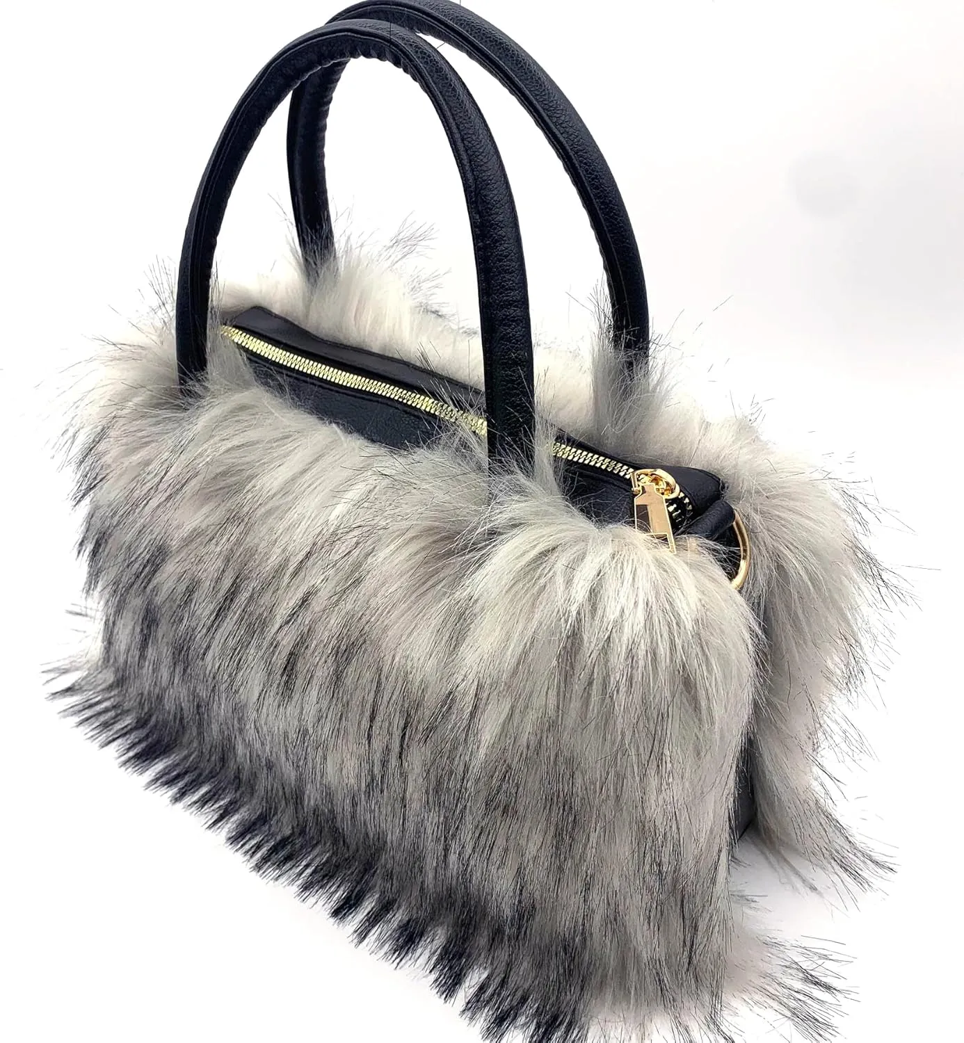 Women's Shoulder Handbags Faux Fur Tote Bag Fluffy Satchel Handbags for Women, Mom, Friend, Bridesmaids