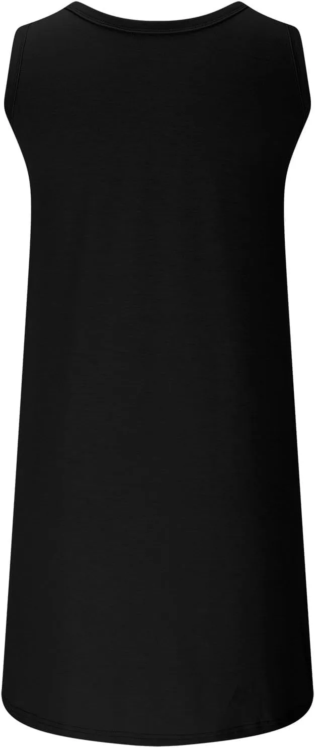 Women's Summer Short Sleeve A-Line Midi Dresses Casual Floral Romper Dress Flowy Beach Sundress with Pockets S-XXL