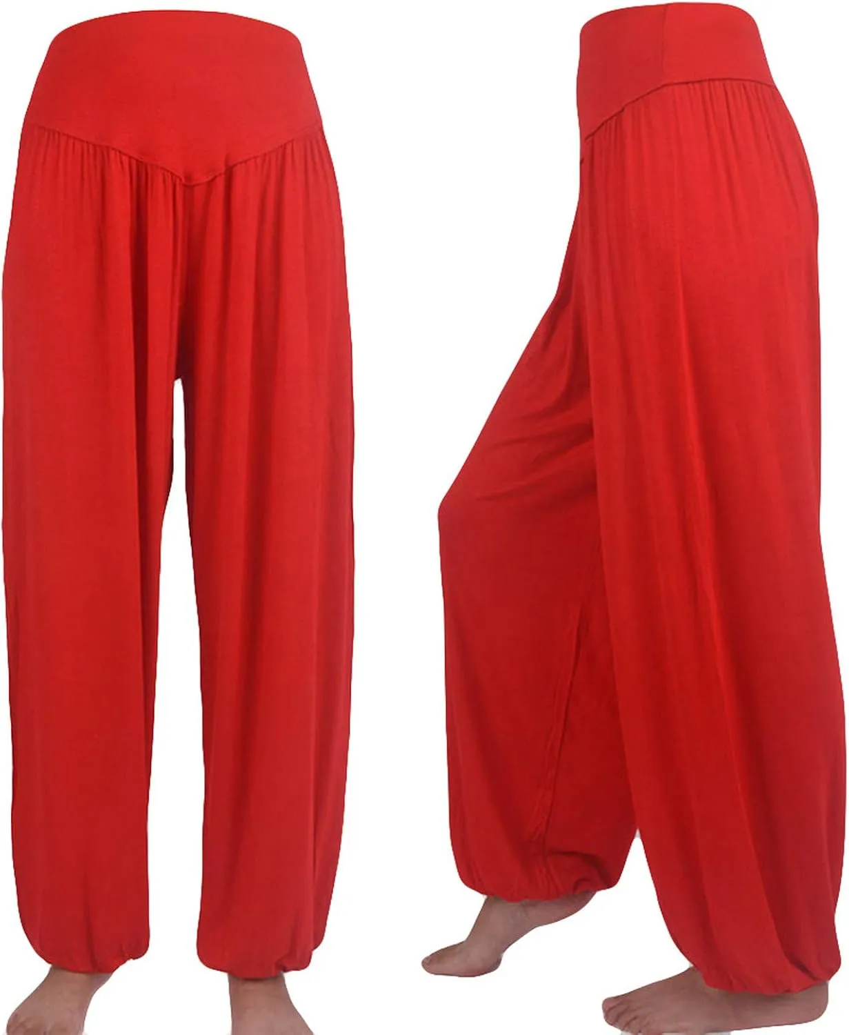 Women's Yoga Harem Pants Wide Leg Plus Size Lounge Dance Pant Breathable Baggy Pajama Bottoms Lightweight Trousers