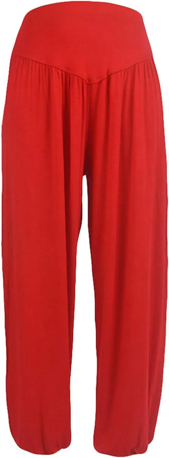 Women's Yoga Harem Pants Wide Leg Plus Size Lounge Dance Pant Breathable Baggy Pajama Bottoms Lightweight Trousers