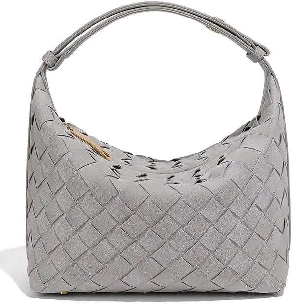 Woven Leather Bag Suede Purses for Women Woven Handbags for Women Hobo Bag Top Handle Satchel Handbag