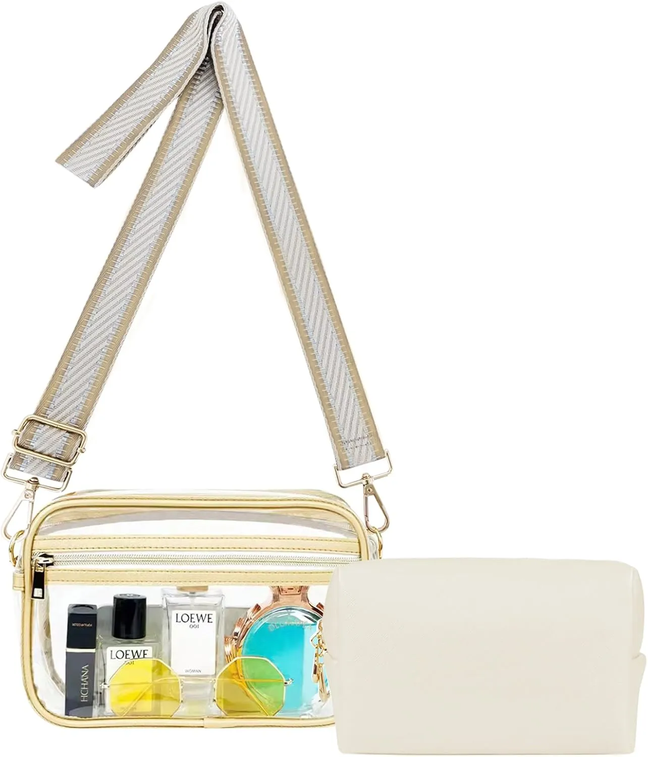 WYCY Clear Bag for Stadium Events Small Clear Purse for Women Stadium Approved Crossbody Bag for Concerts Sports Festivel