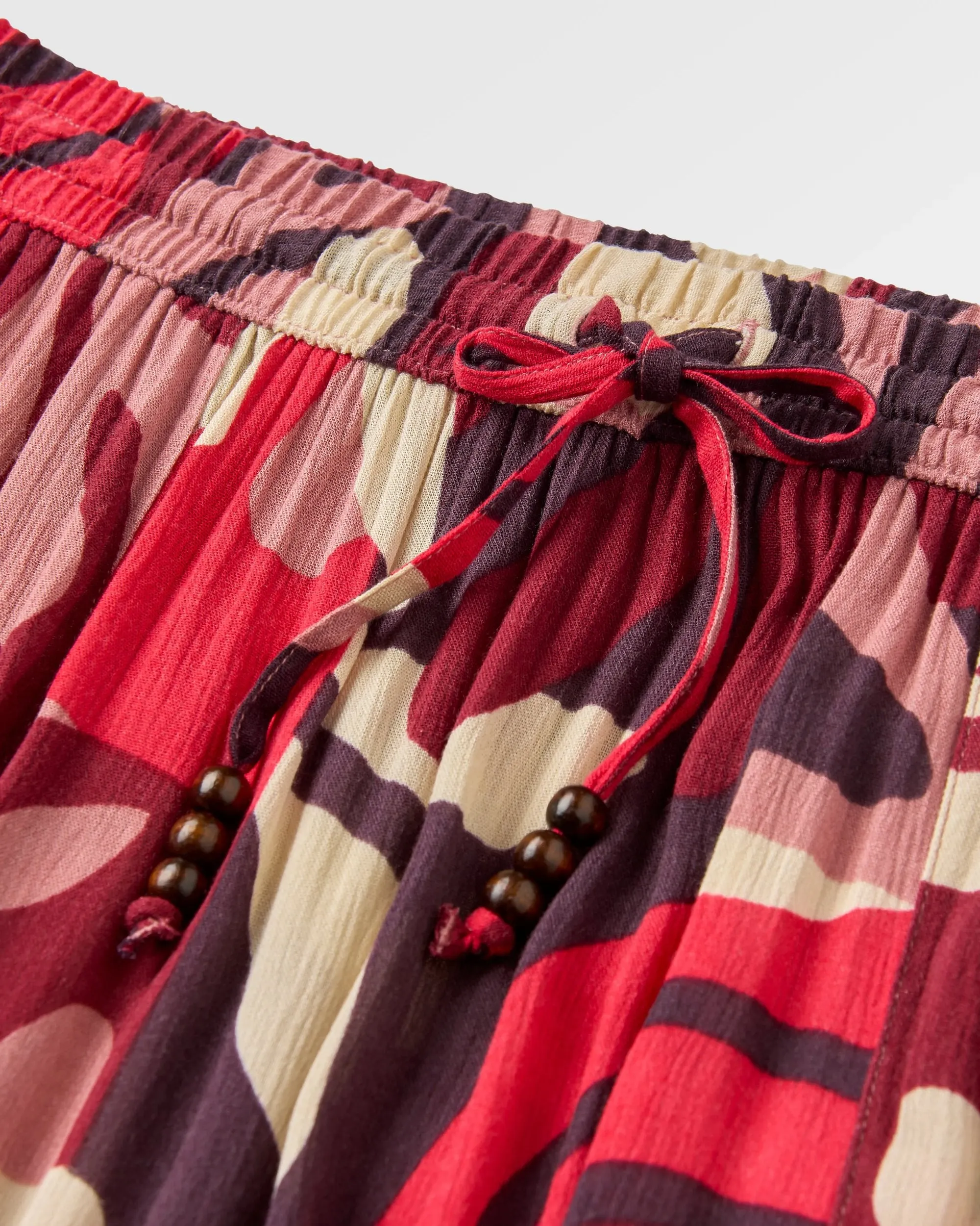 Zephyr Woven Maxi Skirt - Mountain Foliage Cranberry